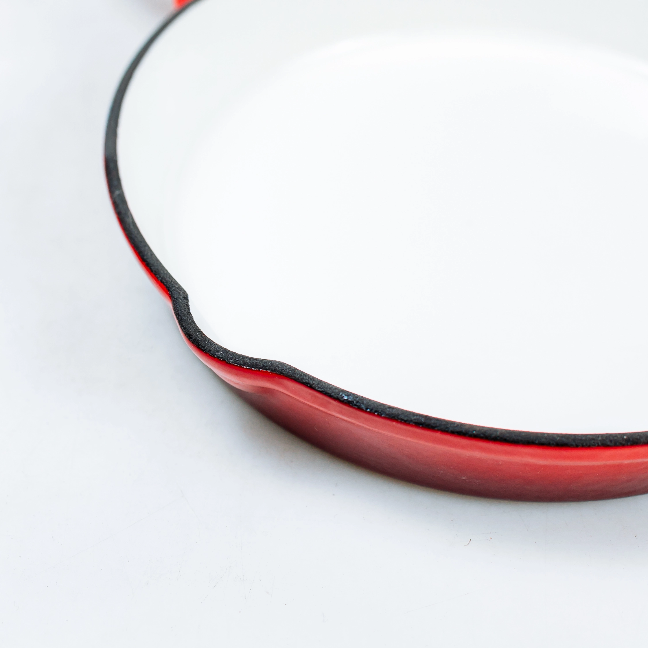 赤エナメル ガラス トップ 6 インチ グリル鋳鉄スキレット